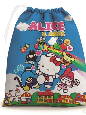 Sacolinha surpresa aniversário hello kitty e amigos