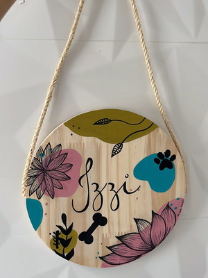 Quadro madeira pinus infantil 3d 25x25cm