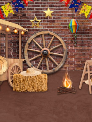 Painel em tecido sublimado festa junina 2,5x1,5m
