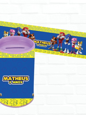 Adesivo para cofrinho sonic