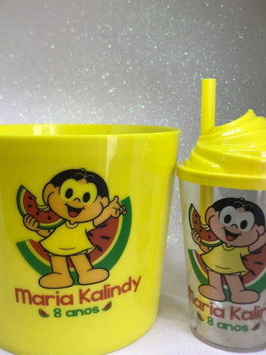 Kit pipoca magali - copo 500ml e balde 1,5lt