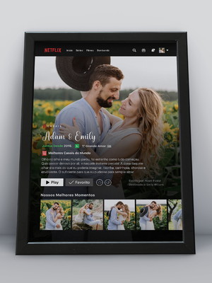 Foto colagem personalizada, tema: netflix casais