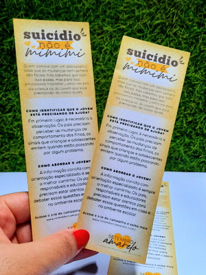 Marca página- setembro amarelo