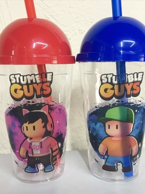 (40)copo 500ml tampa bolha personalizado- stumble guys