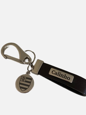 Chaveiro em couro do seu time