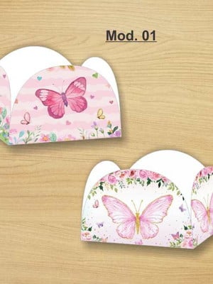 Forminha personalizada jardim borboletas