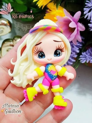 Aplique de biscuit barbie