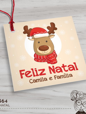 Tag quadrada natal - 00564