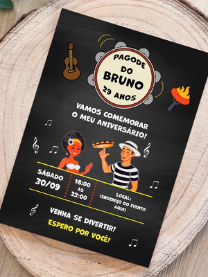 Convite digital pagode samba