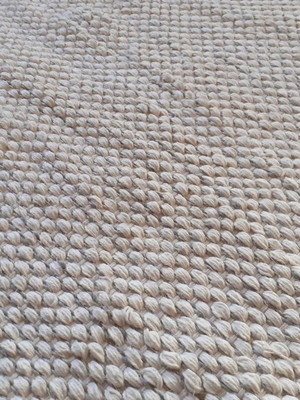 Tapete colméia algodão cru e juta areia 2,30 x 3,00