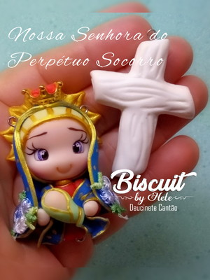Kit entremeios nossa senhora do perpétuo socorro em biscuit
