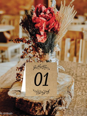 Arte digital totem menu display de mesa casamento 02