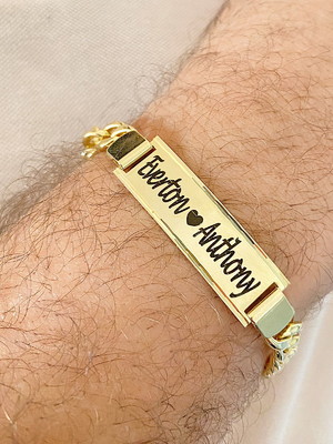 Pulseira masculina nomes personalizada