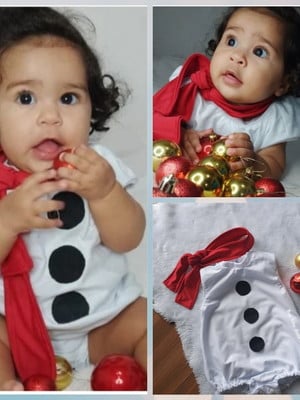 Fantasia mêsversario boneco de neve