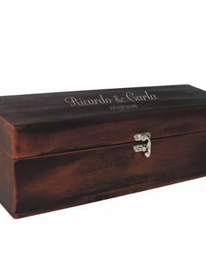 Caixa p/ garrafa de vinho personalizada