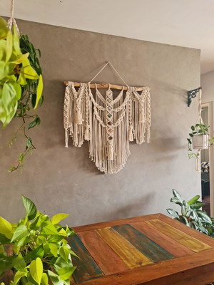 Painel macrame 7 chakras