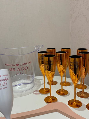 Kit taças metalizadas despedida de solteira