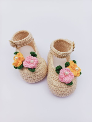 Sapato de crochê para bebê
