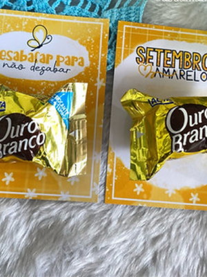 Card com bombom- setembro amarelo