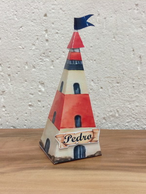 Caixa cone 3d - farol