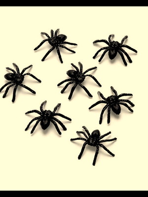 25 mini aranhas pretas 3,5 cm