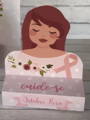 Caixinha com 2 bis- outubro rosa
