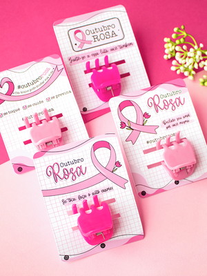 Card com presilha- outubro rosa