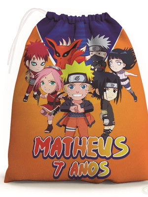 Sacolinha aniversário lembrancinha naruto cute baby mini