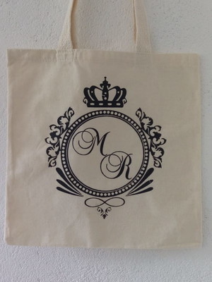 Sacola de lonita 30x30 personalização silk 1 cor