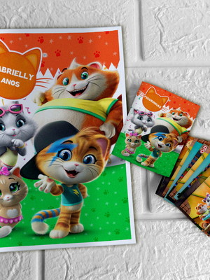 Álbum de figurinhas 44 gatos