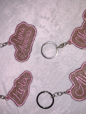 Kit 4 chaveiro com nome para mochila e lembrancinhas