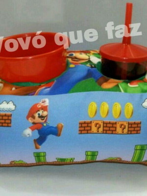 Almofada kit cinema personalizado super mario bros