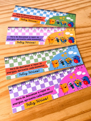 25 card régua com lápis