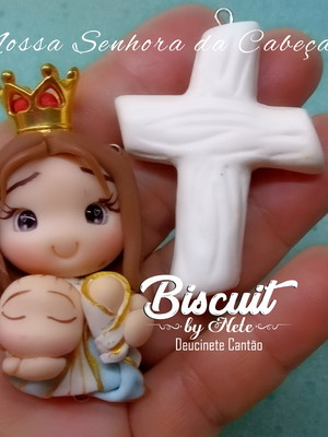 Kit entremeios nossa senhora da cabeça em biscuit