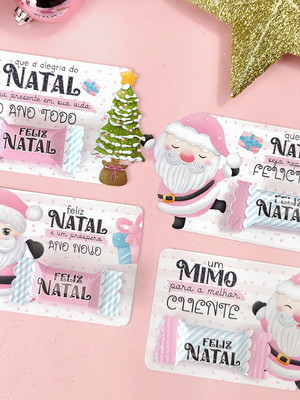 Card com balinha- natal