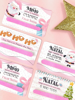 Card com mini lixa- natal