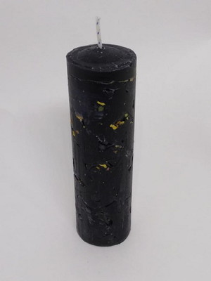 Kit com 3 mini velas com ervas - limpeza - preta