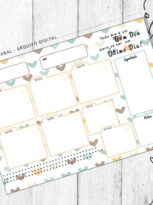 Planner semanal arquivo digital