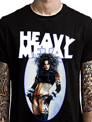 Camiseta heavy metal magazine, julie strain