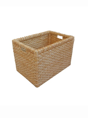 Cesto caixote palha milho nt fechado 45x21x38