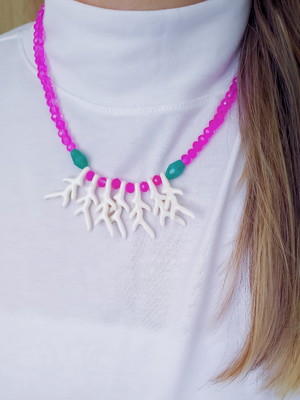 Colar de corais - pink