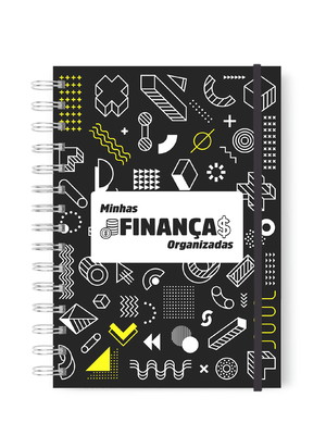 Caderno controle finaneiro masculino a5 com elástico