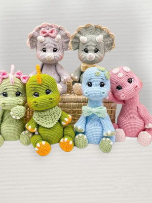 Coleção dinossauro kit com 3 dinos (meninos ou meninas)