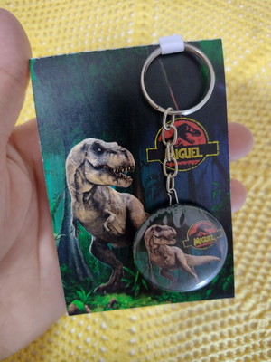 Jurassic park - 10 bloquinhos+10 chaveiros personalizados