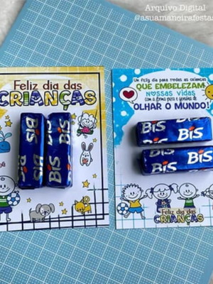 Card com bis- dia das crianças