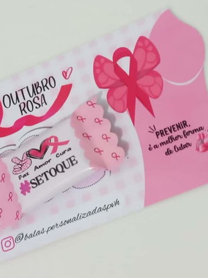 Card com bis- outubro rosa