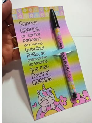 Caneta bic personalizada com teg