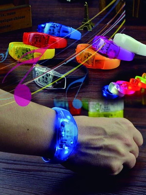 15 pulseiras led ativa com música pisca neon balada festa