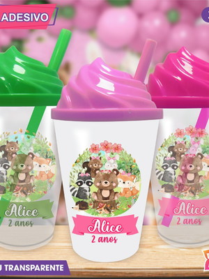 Copo chantilly personalizado bosque encantado - 300 ml