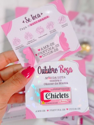Card com chicletinho- outubro rosa